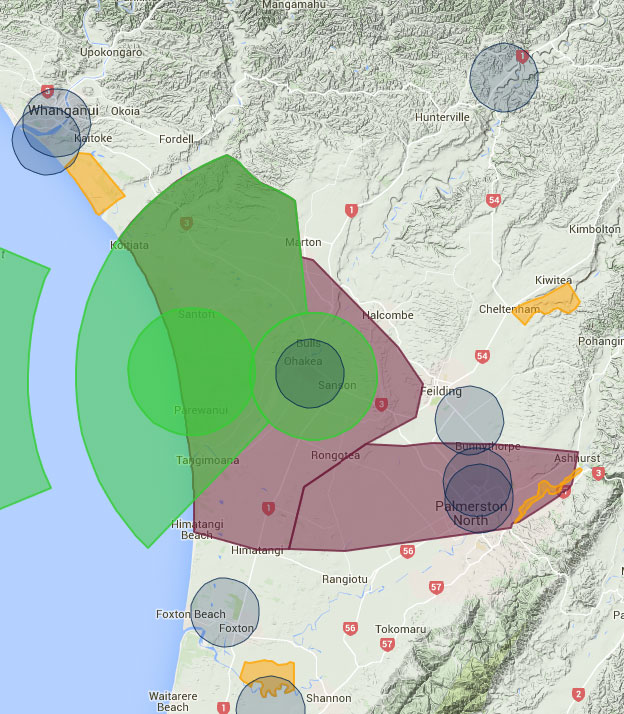 Manawatu District airspace map