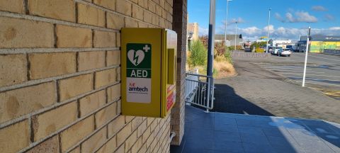 Automated External Defibrillator installed outside MDC