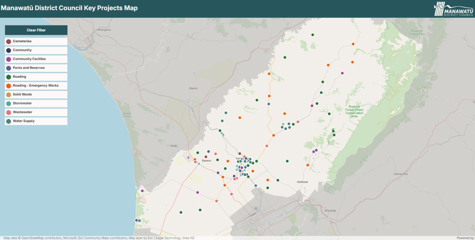 Key Projects Map